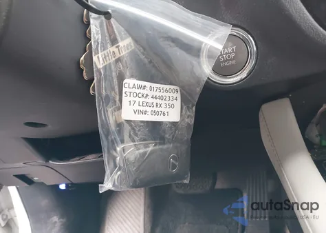 2017 Lexus Rx 350 z USA, uszkodzony, nr VIN 2T2ZZMCA2HC050761